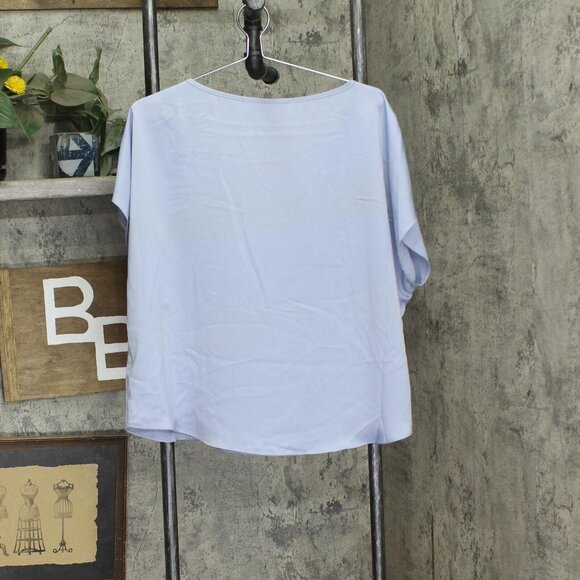 NEW State Of Day Womens Silk Touch Woven Pajama Shirt Top Eventide Blue 2XL - Picture 2 of 6